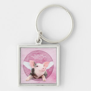 Um Chaveiro Piggy Acreditado