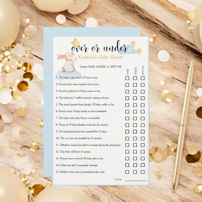 Um Coelhinho Estrelado Sob O Jogo De Adivinhação D (Criador carregado)