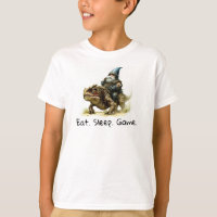 Um compositor 3D de uma camiseta portadora de Gnom