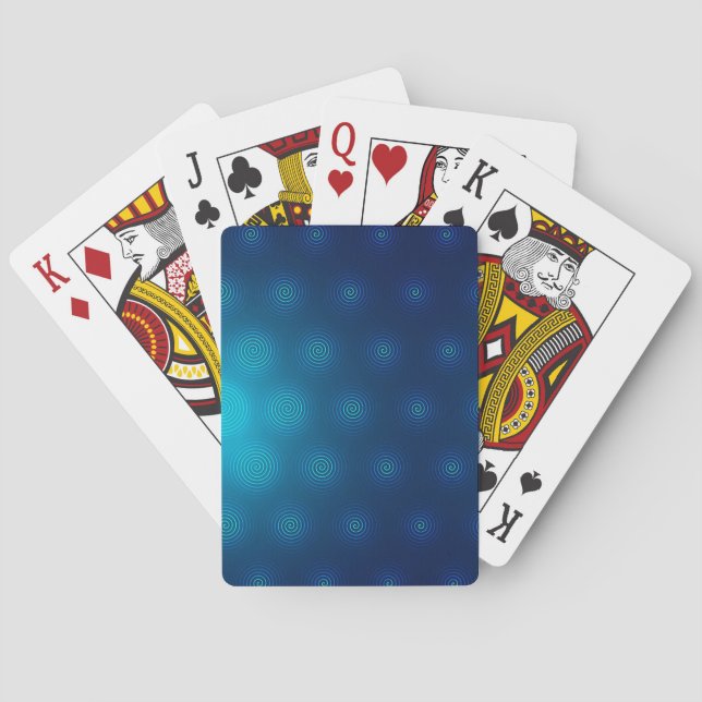 Um conjunto de cartas de baralho é mostrado (Verso)