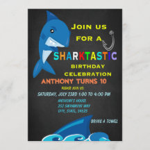 Um Convite à Celebração de Aniversário Sharktastic