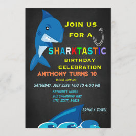 Um Convite à Celebração de Aniversário Sharktastic