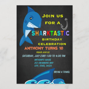 Um Convite À Celebração De Aniversário Sharktastic