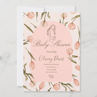 Um convite 'Baby Shower' radiante e delicado