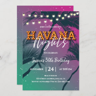 Um Convite de Aniversário à Noite de Havana Quente