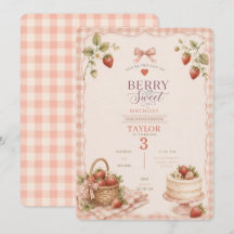 Um Convite de Aniversário Berry Doce