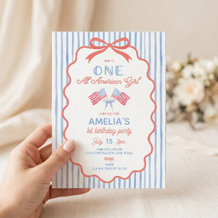 Um Convite de Aniversário de 1 Ano para uma Garota