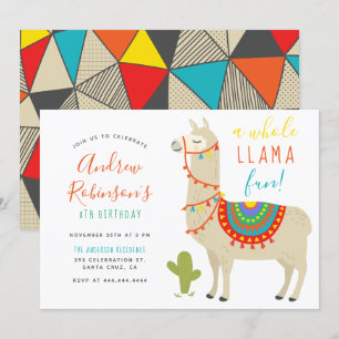 Um Convite de aniversário De Animais Divertidos Do