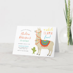 Um Convite de aniversário De Animais Divertidos Do