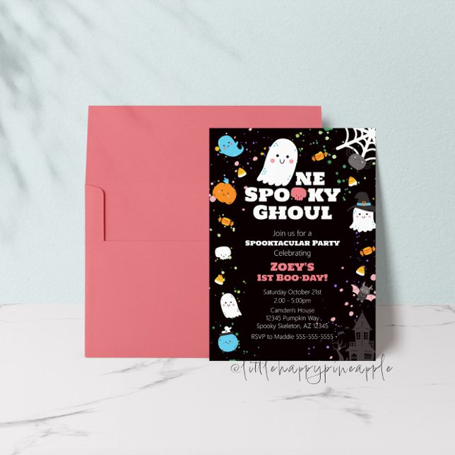 Um Convite de Aniversário de Ghoul Spooky (Criador carregado)