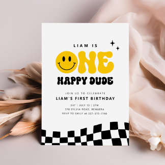 UM Convite de aniversário Feliz