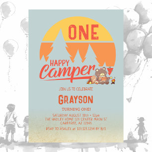 Um Convite De Aniversário Para Retrair Camper Feli