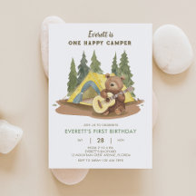 Um Convite De Aniversário Para Um Urso De Violão F