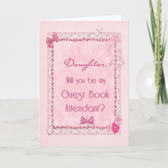 Um convite de atendente de livro de visitas com vi (Frente)