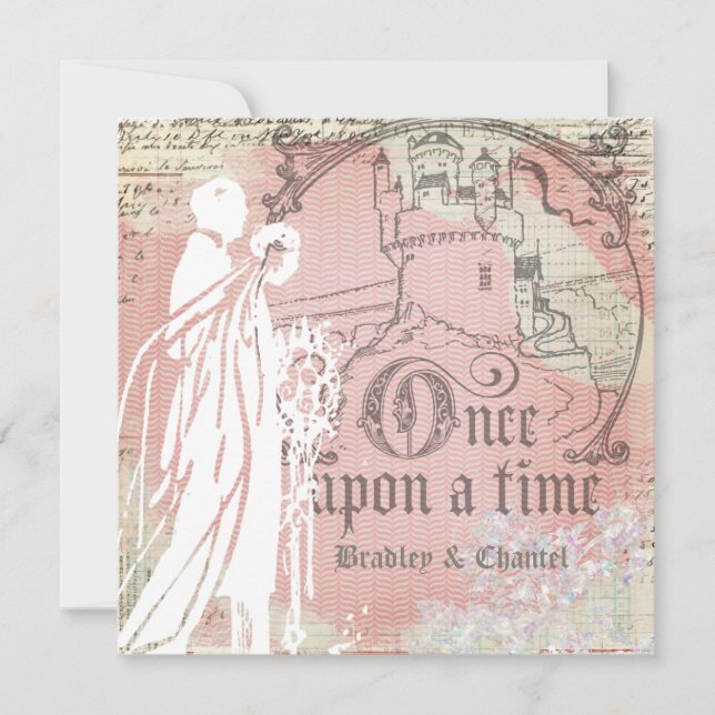 Um Convite de casamento de vez em quando rosa Herr (Frente)