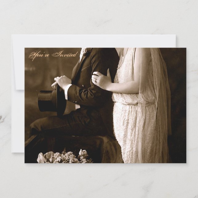 Um Convite de Casamento dos Anos 1920 (Frente)