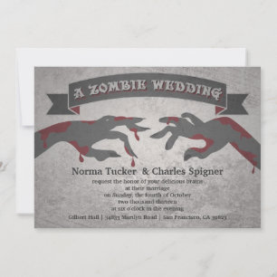 Um convite de casamento zumbi