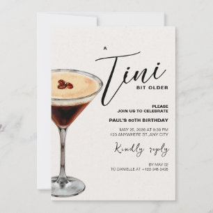 Um Convite De Festa de aniversário Tini Bit Antigo