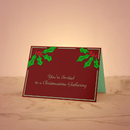 Um Convite de festas de Natal Holly Day
