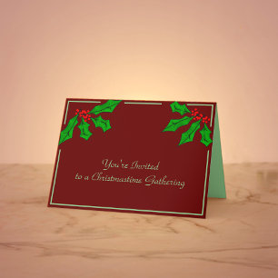 Um Convite de festas de Natal Holly Day