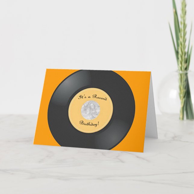 UM CONVITE DE FOTO DE ANIVERSÁRIO DE REGISTRO (Frente)