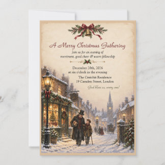 Um Convite de Natal Inspirado em A Christmas Carol