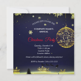 Um convite de Natal simples e elegante para festa