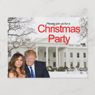 Um convite do Natal de Donald e de Melania