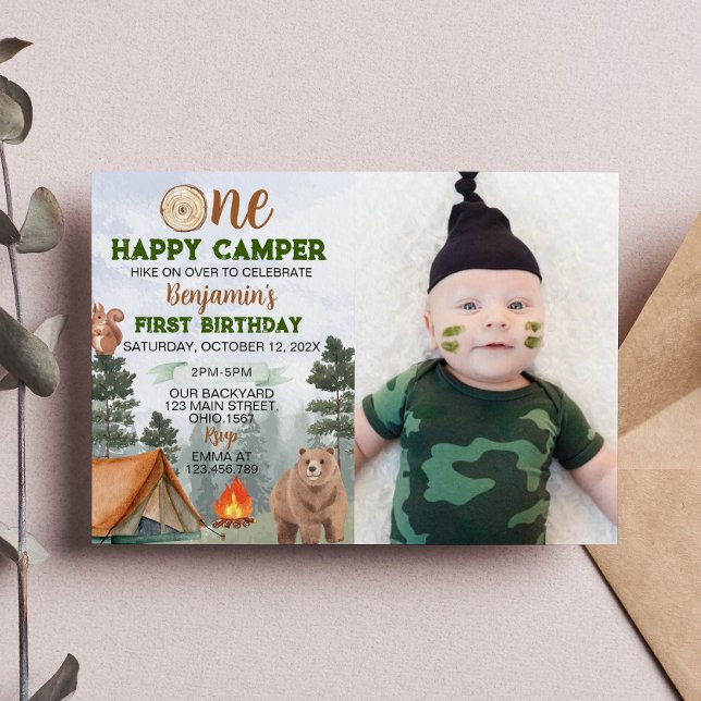 Um Convite Feliz de Aniversário de Camper (Criador carregado)