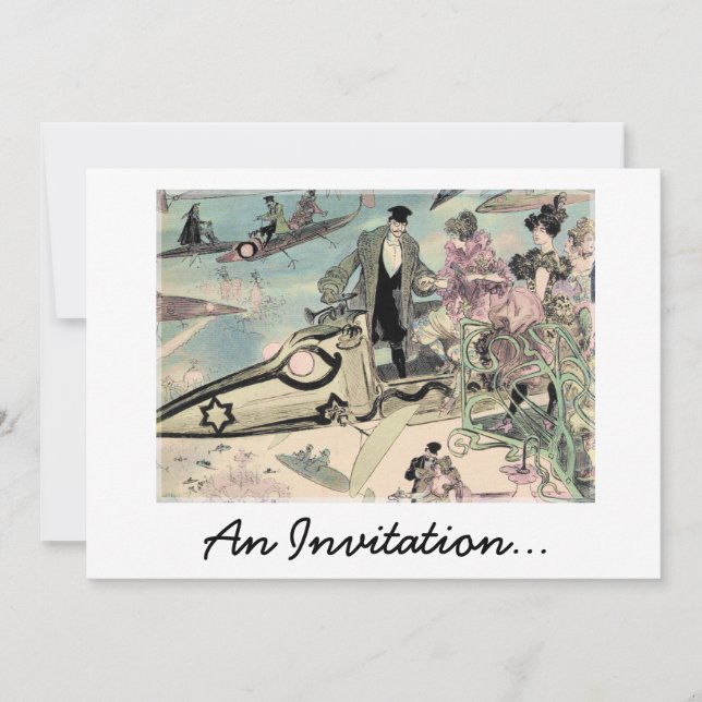Um convite (impressão futurista do século XIX) (Frente)