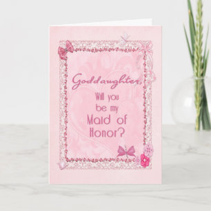 Um convite madrinha de casamento para artesanato