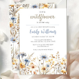 Um convite para chá de fraldas para uma menina de