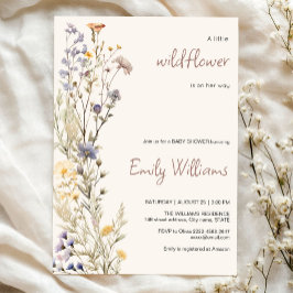 Um convite para chá de fraldas para uma menina de