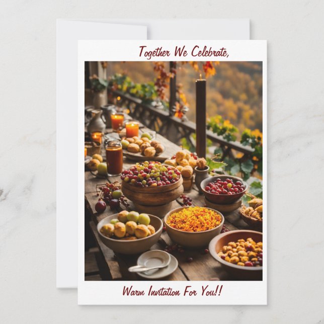 Um Convite para Compartilhar refeições alegres jun (Frente)