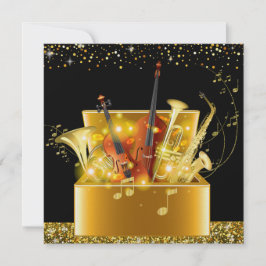 Um Convite Para Instrumentos Musicais Dourados Par