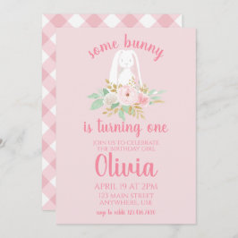 Um convite para o aniversário de Bunny Flor e Rosa