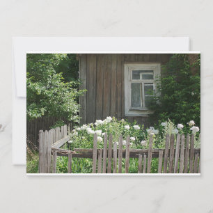 Um convite para uma cabana de madeira