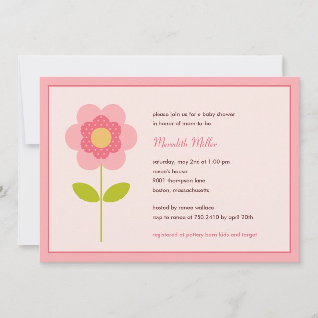 Um Convite Perfeito De Chá de fraldas Stem (Frente)