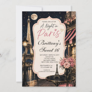 Um Convite Personalizado para Sweet 16 - Uma Noite