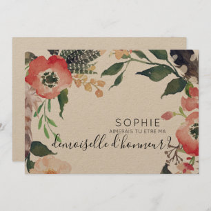 um convite personalizador de demoiselle d'honneur