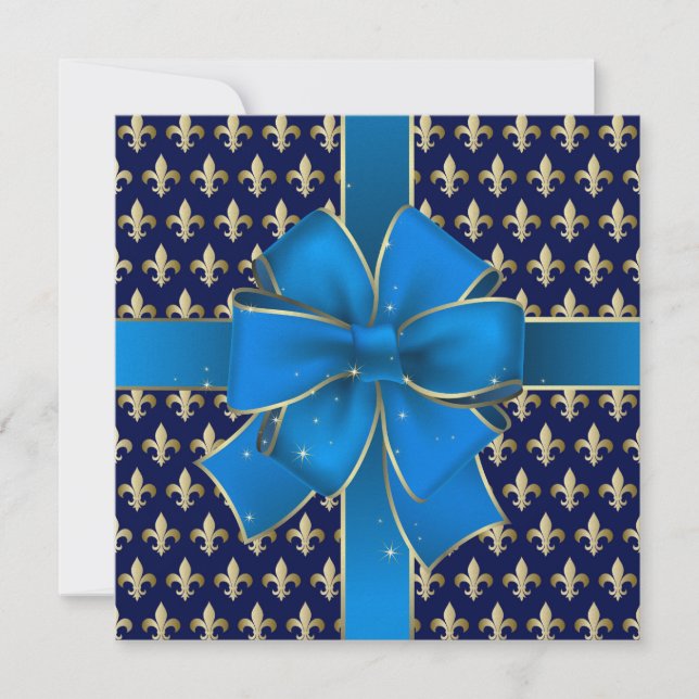 Um Convite Royally Elegante Fleur de Lis - SRF (Frente)