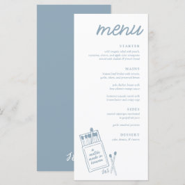 Um Correspondência Feita no Menu de Janto de Casam