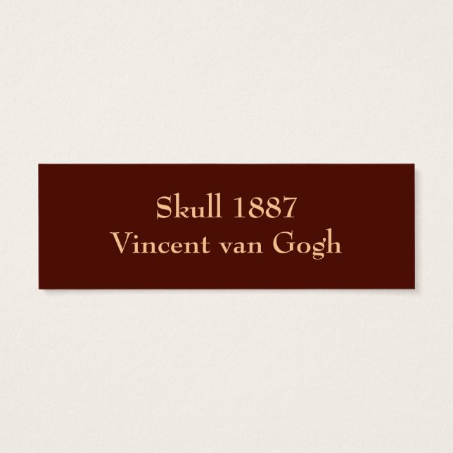 Um crânio de Vincent van Gogh (Verso)