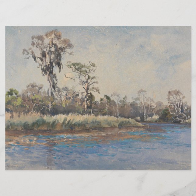 Um Creek no Wilmington NC Scrapbook Paper (Frente)