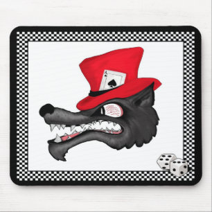Um curso do lobo solitário Mousepad da sorte