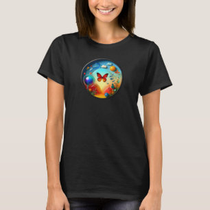 Um design de camiseta abstrato da natureza moderna