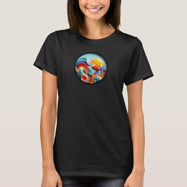 Um design de camiseta abstrato da natureza moderna (Frente)