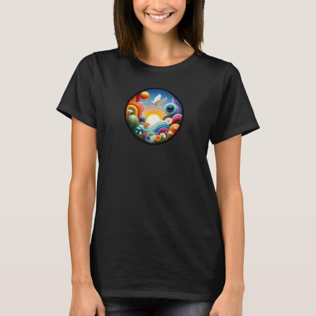 Um design de camiseta abstrato da natureza moderna (Frente)
