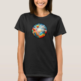 Um design de camiseta abstrato da natureza moderna