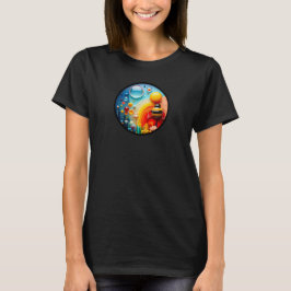 Um design de camiseta abstrato da natureza moderna